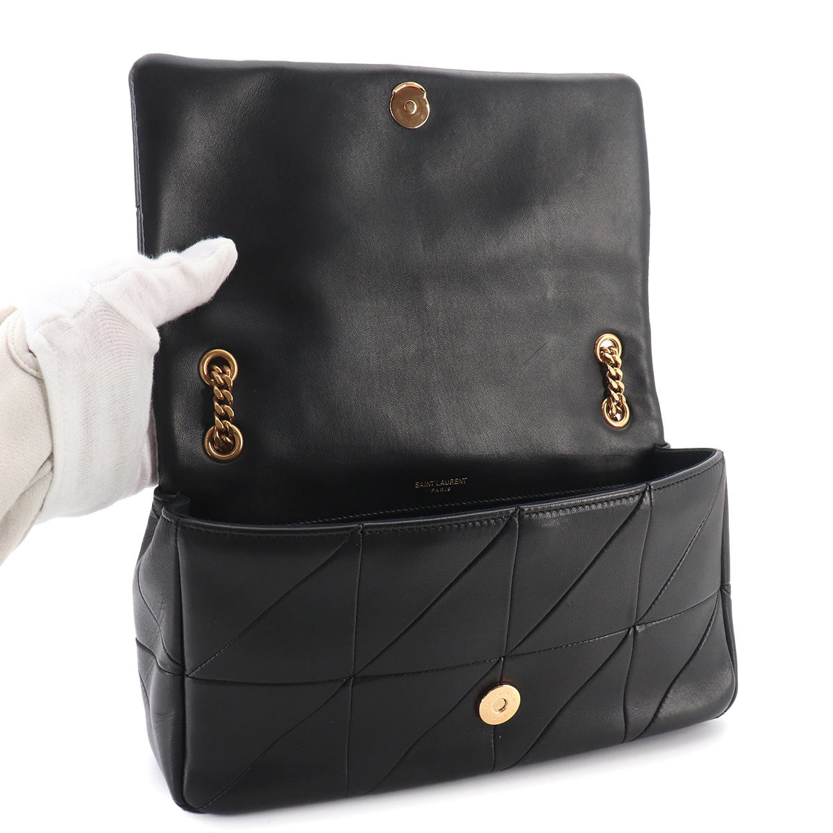 Jamie Chain Shoulder Bag Leather Black 515821 Purse