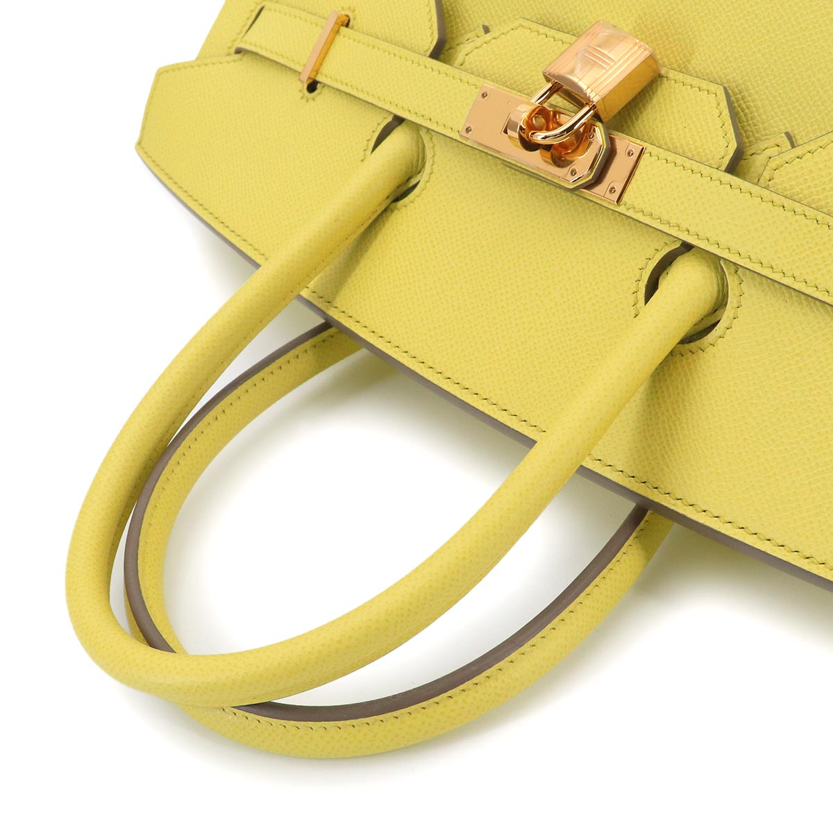 Birkin 35 Veau Epsom Lime Hand Bag Yellow Purse