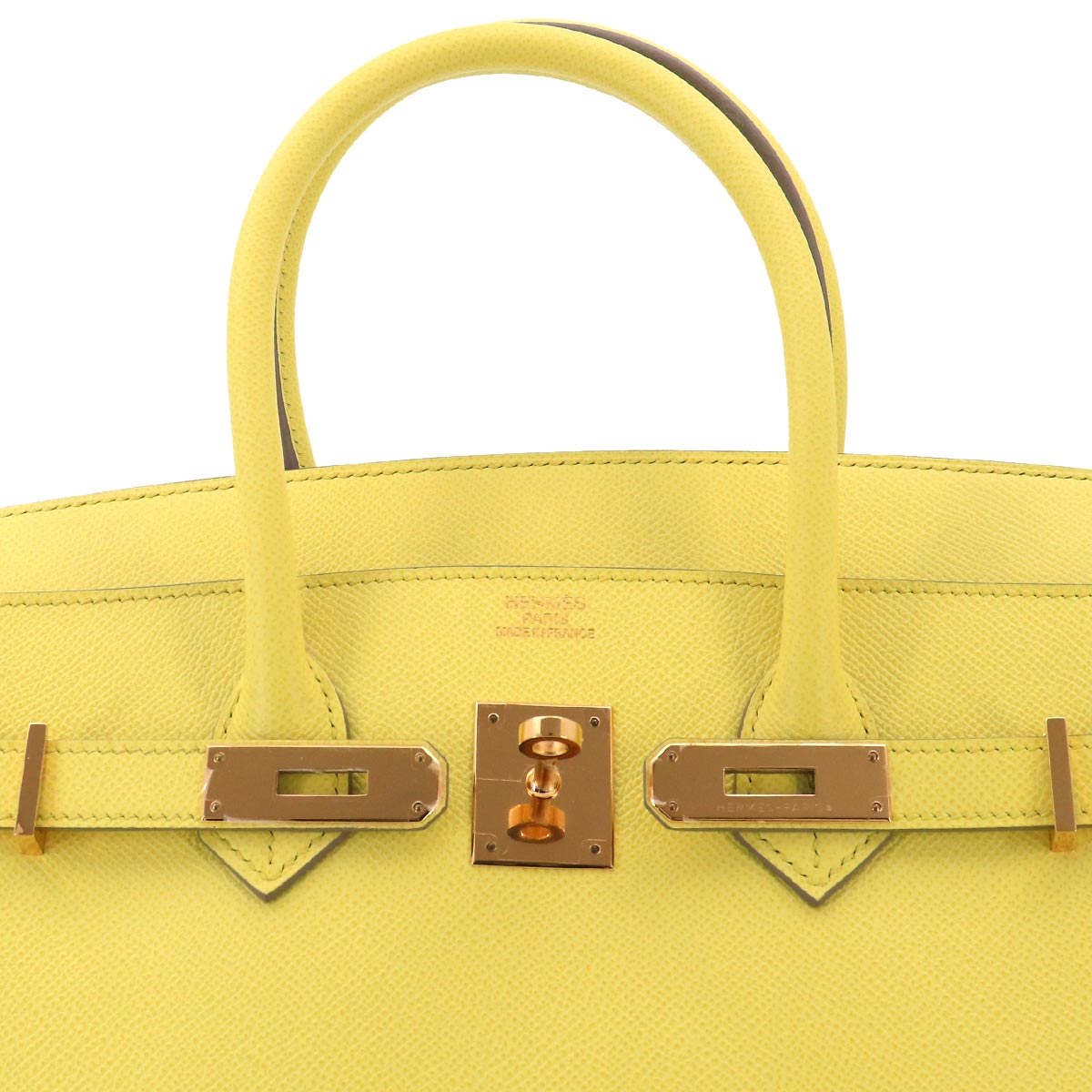 Birkin 35 Veau Epsom Lime Hand Bag Yellow Purse