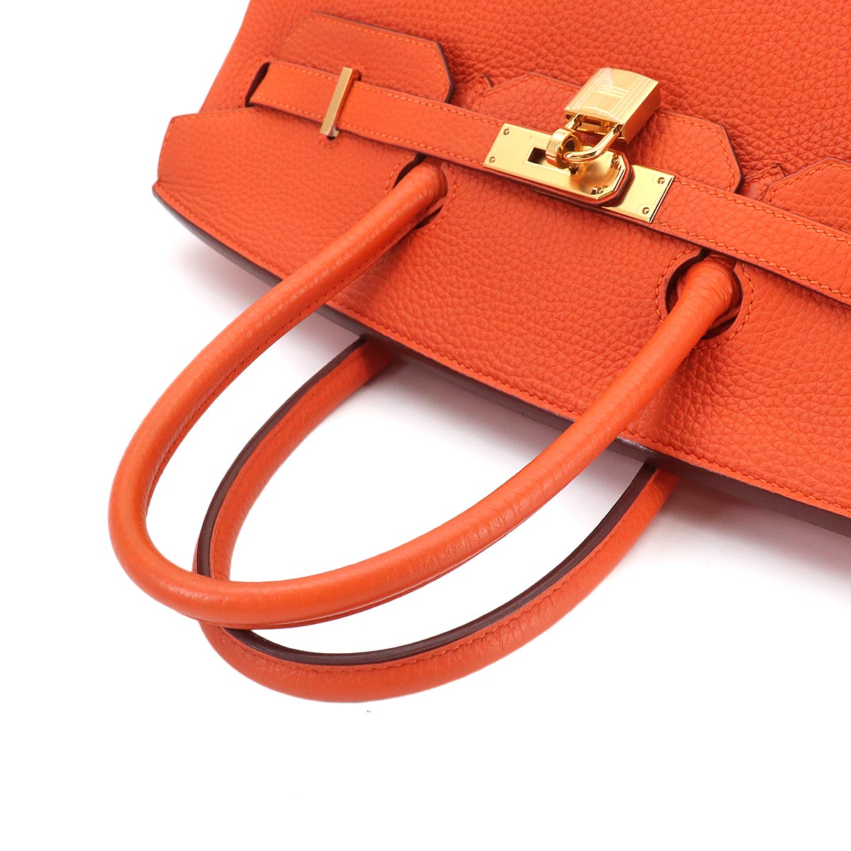 Birkin 35 Veau Togo Feu Orange Hand Bag Purse