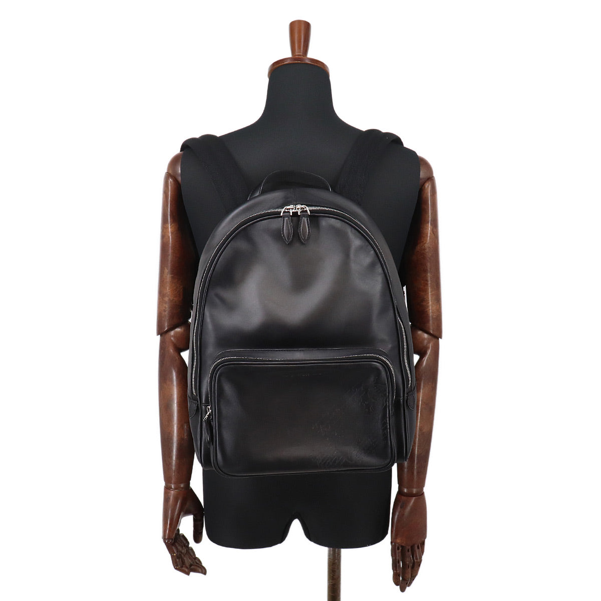 Berluti Calligraphy BackPack Leather Black Purse