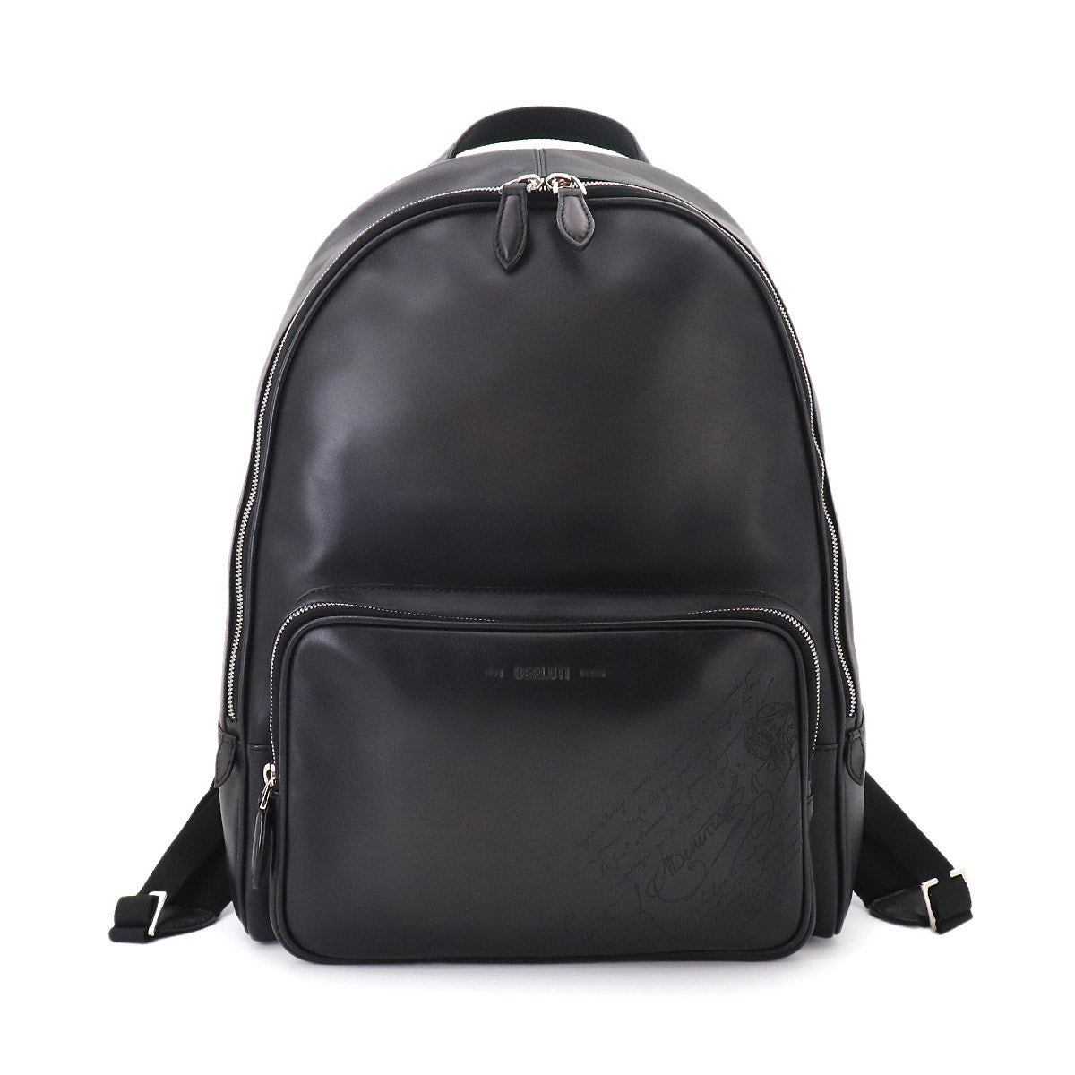 Berluti Calligraphy BackPack Leather Black Purse