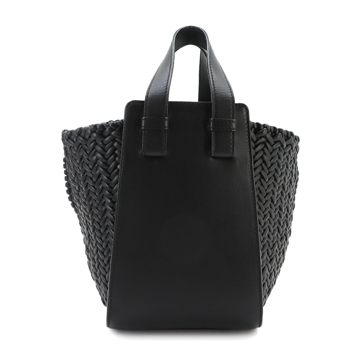 Hammock Compact 2way Hand Shoulder Bag Leather Black