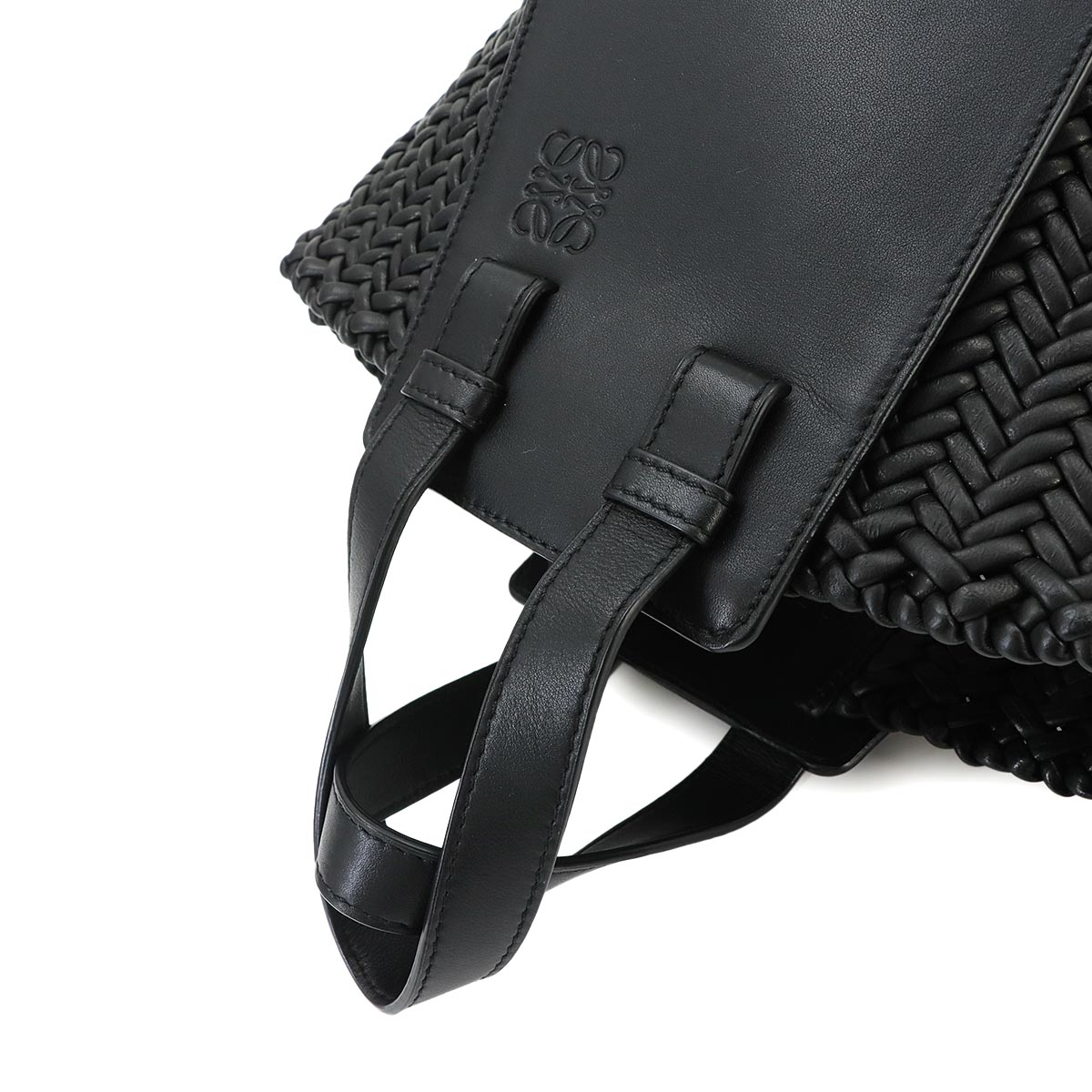 Hammock Compact 2way Hand Shoulder Bag Leather Black