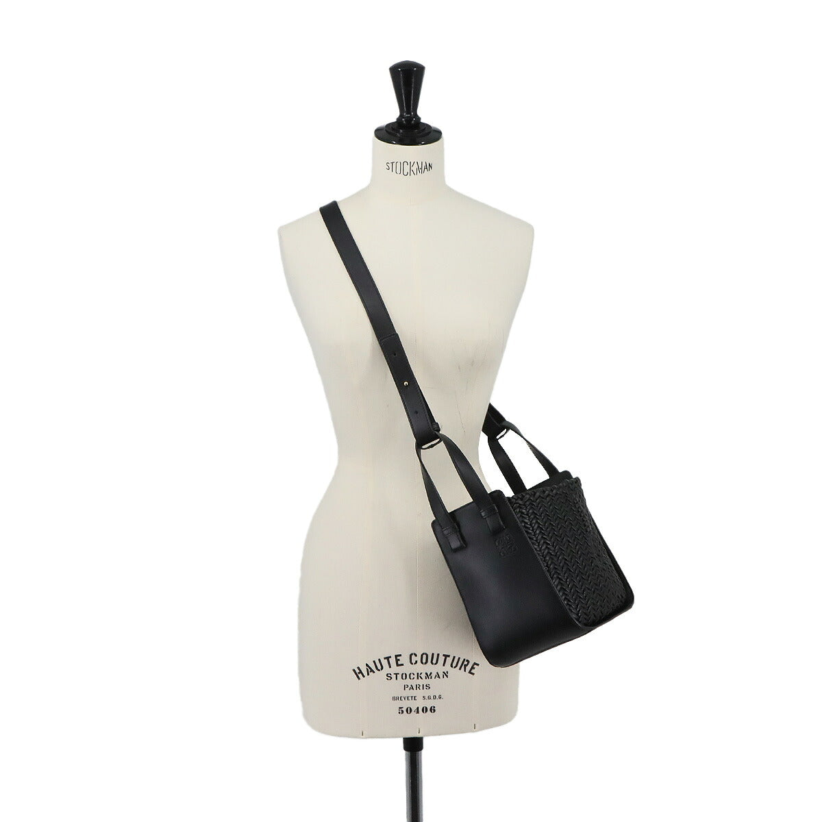 Hammock Compact 2way Hand Shoulder Bag Leather Black