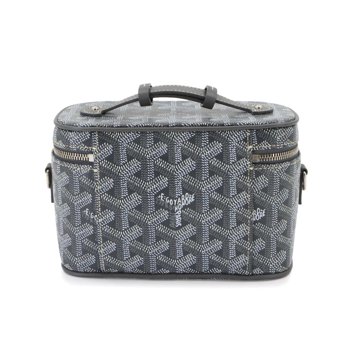 Muse Mini Vanity 2way Shoulder Hand Bag PVC Leather Gray