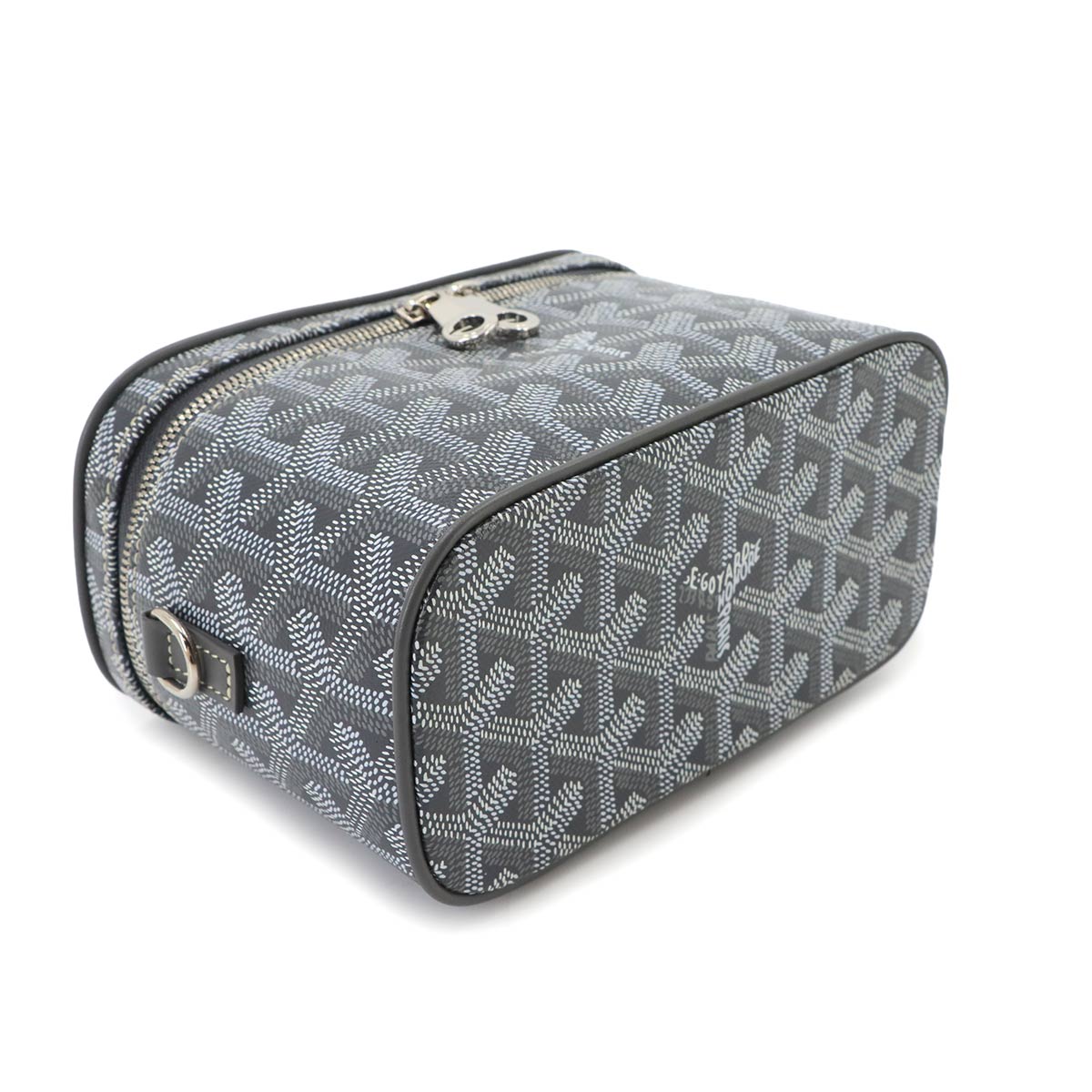 Muse Mini Vanity 2way Shoulder Hand Bag PVC Leather Gray