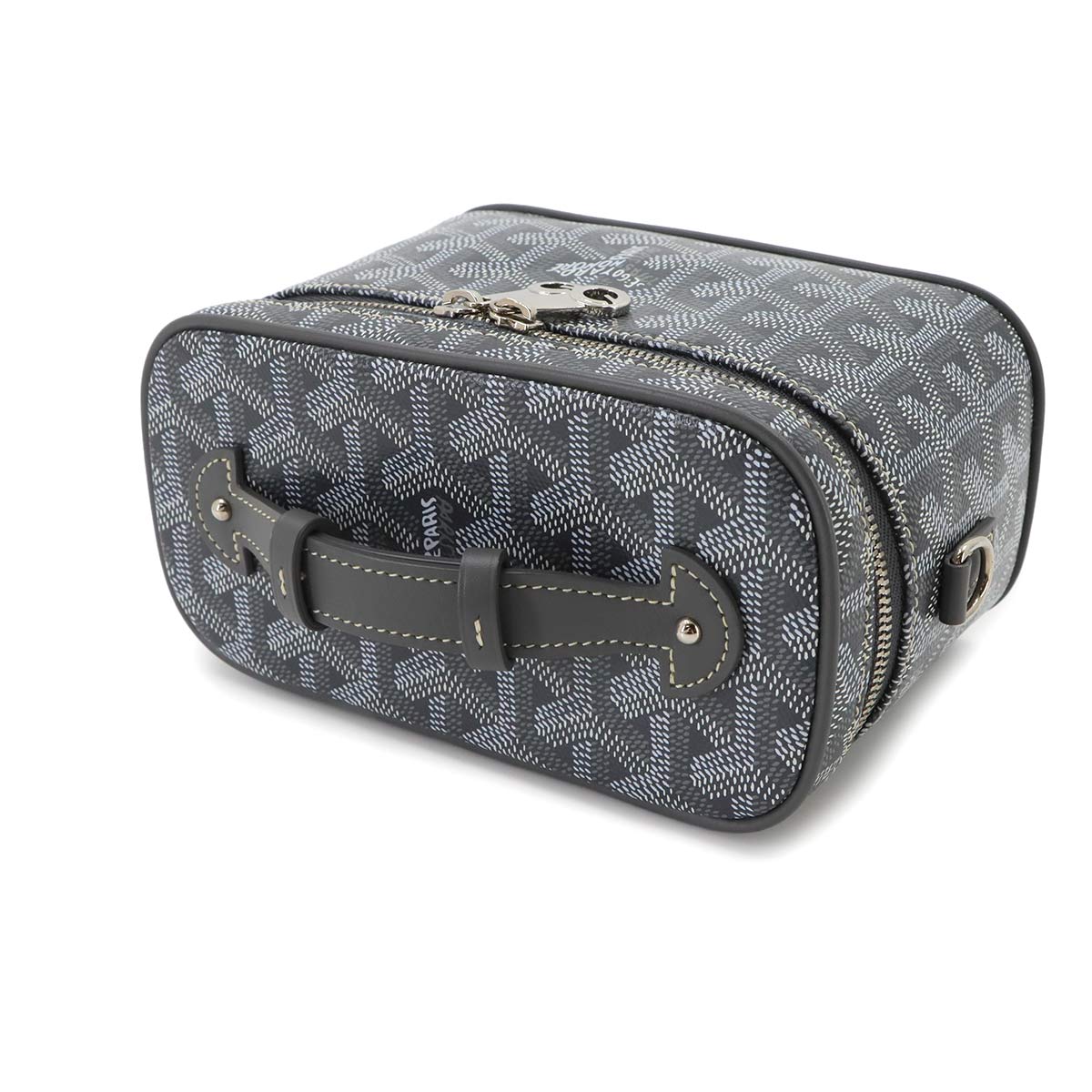 Muse Mini Vanity 2way Shoulder Hand Bag PVC Leather Gray