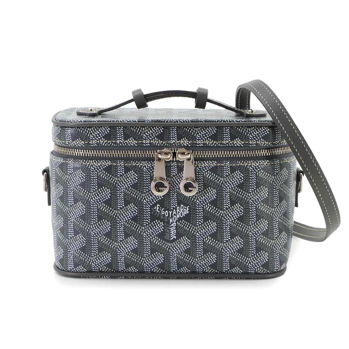 Muse Mini Vanity 2way Shoulder Hand Bag PVC Leather Gray