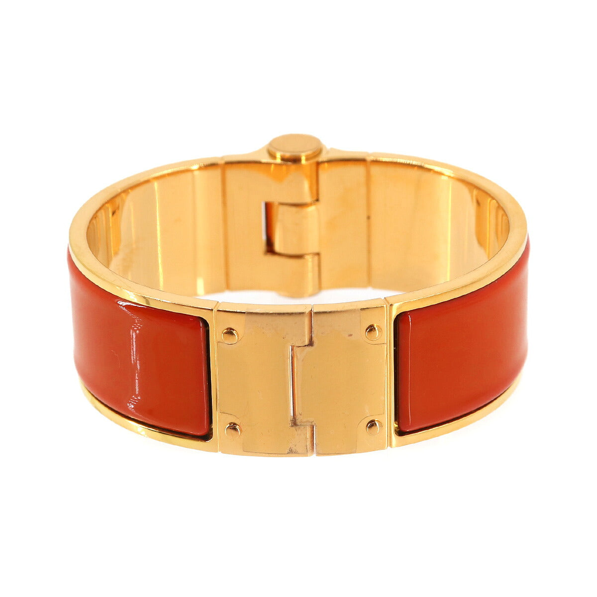 Charniere GM Bracelet Bangle Gold Rouge Vif