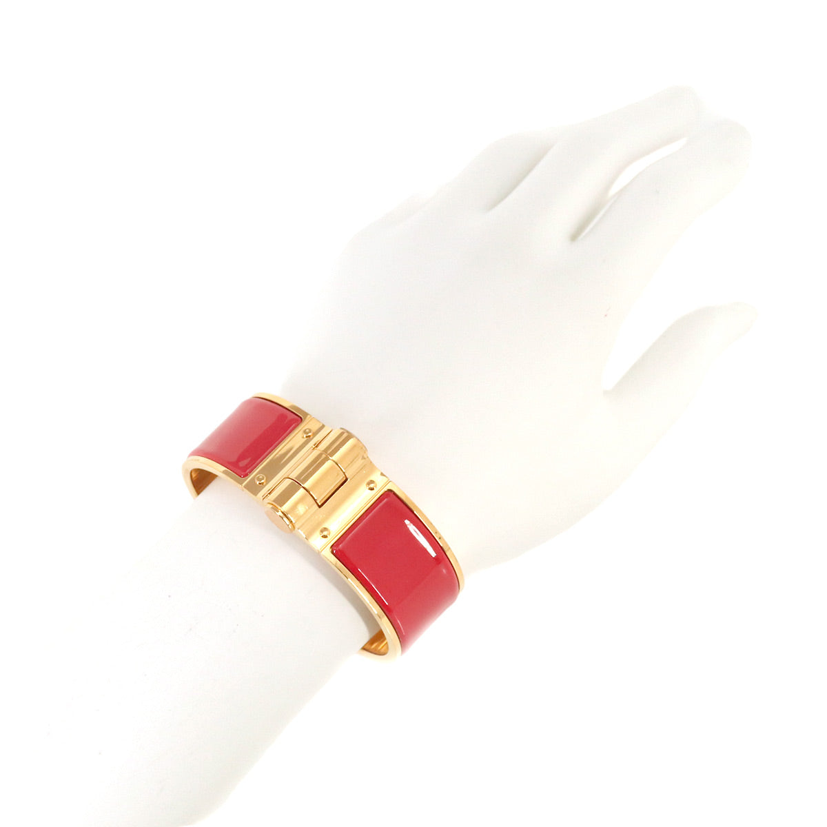 Charniere GM Bracelet Bangle Gold Rouge Vif