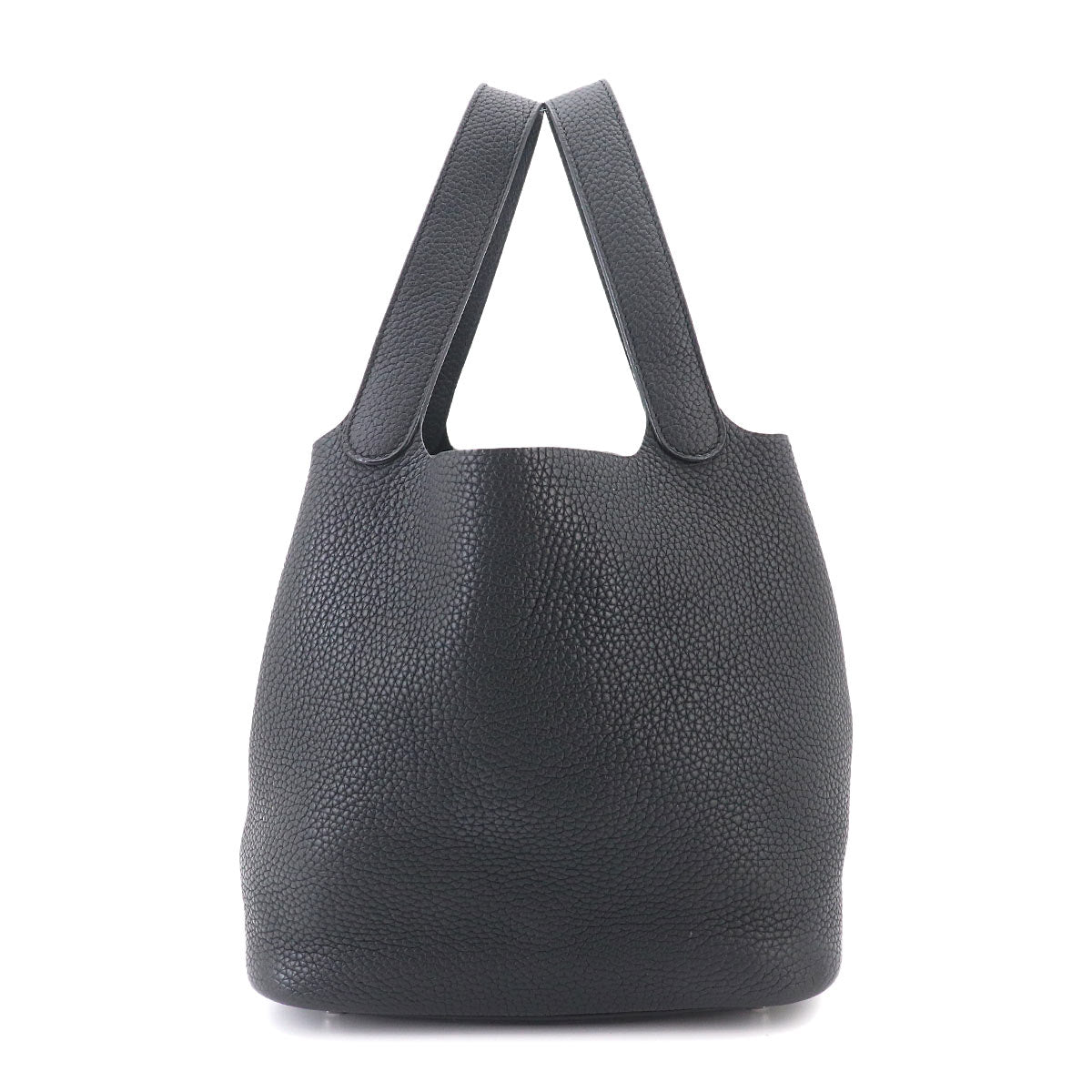 Picotin Lock MM Hand Bag Taurillon Clemence Black Purse