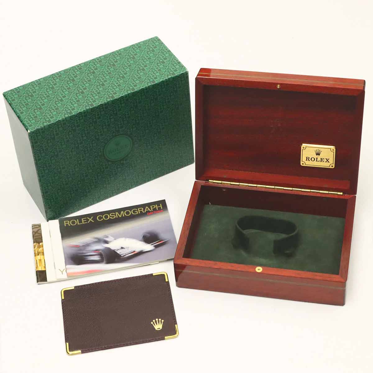 ROLEX Daytona 16523 Serial W 750 YG White Dial Mens Watch