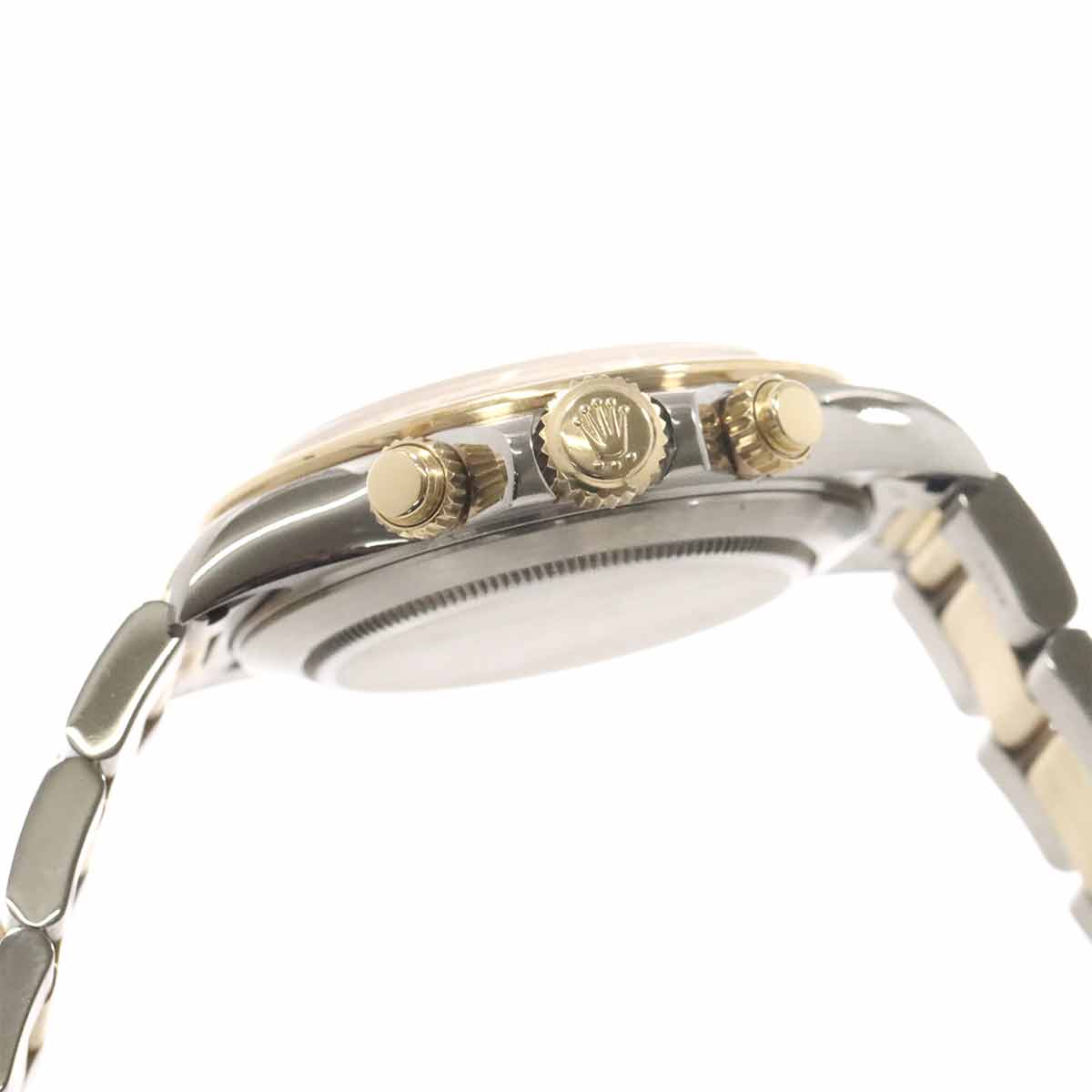 ROLEX Daytona 16523 Serial W 750 YG White Dial Mens Watch