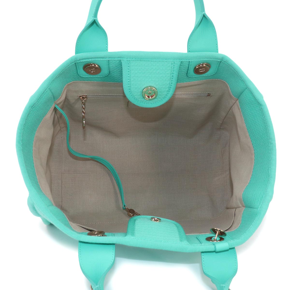 Deauville Small Shopping Tote Chain Shoulder Bag Blue AS3257