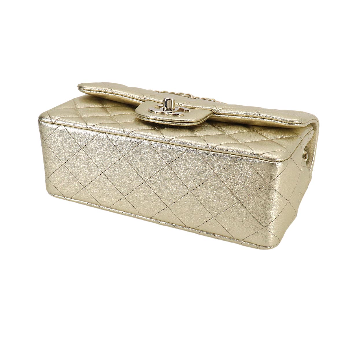 Mini Matelasse 20 Chain Shoulder Bag Leather Gold A69900 Purse