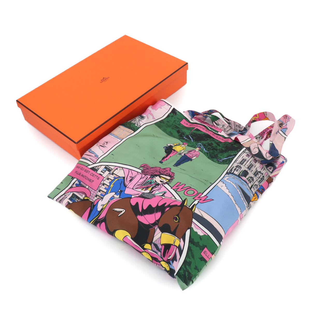 Petit H Tote Bag Silk 100% Multicolor Purse