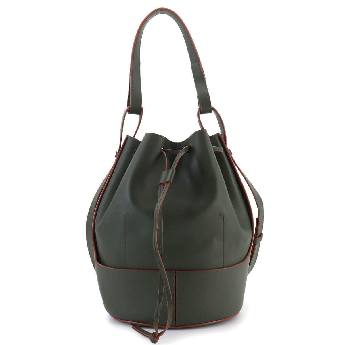 Balloon Small Shoulder Bag Leather Green