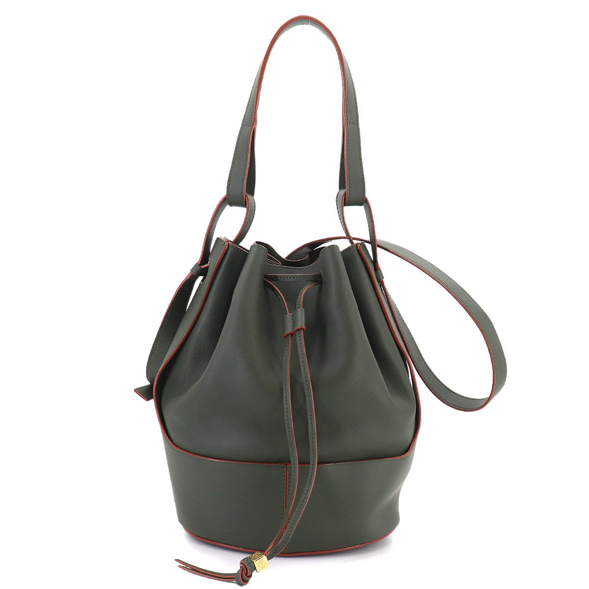 Balloon Small Shoulder Bag Leather Green