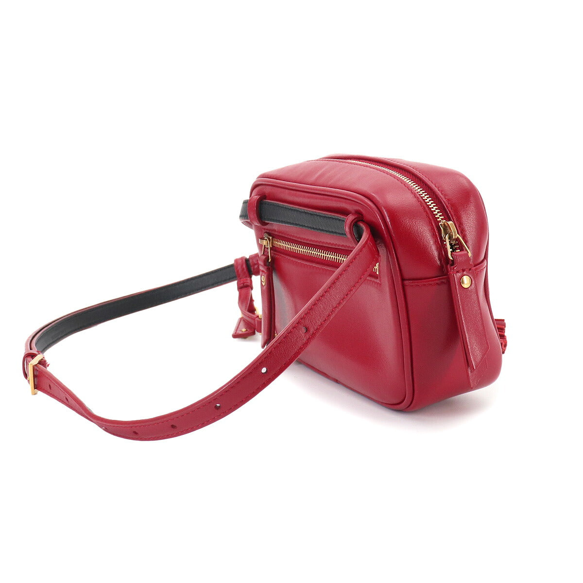 Lou Belt Bag Waist Pouch Leather Red 534817