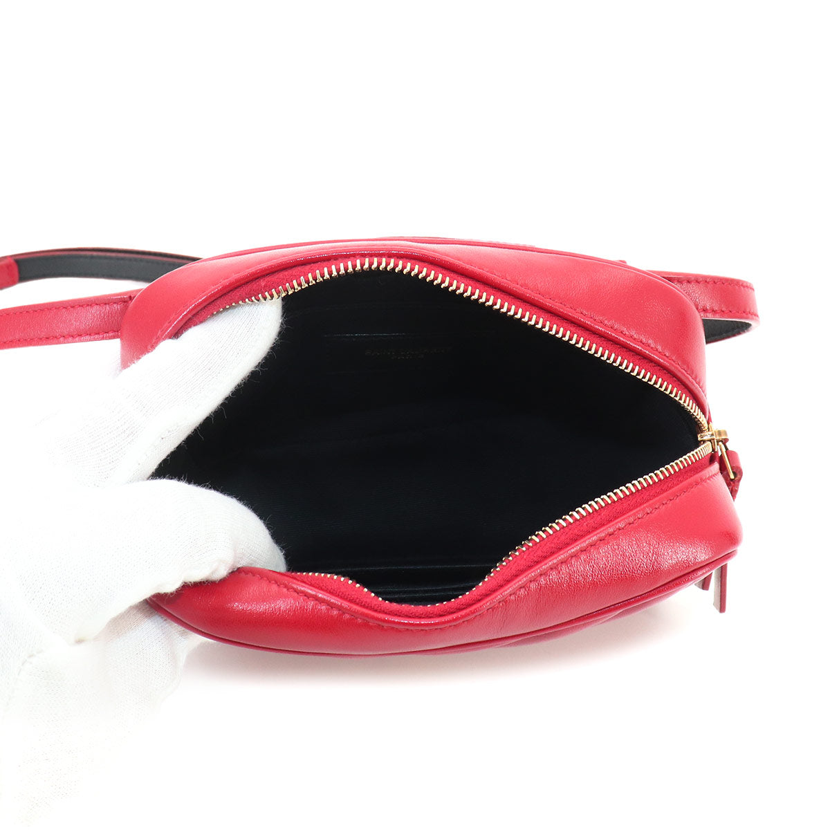 Lou Belt Bag Waist Pouch Leather Red 534817