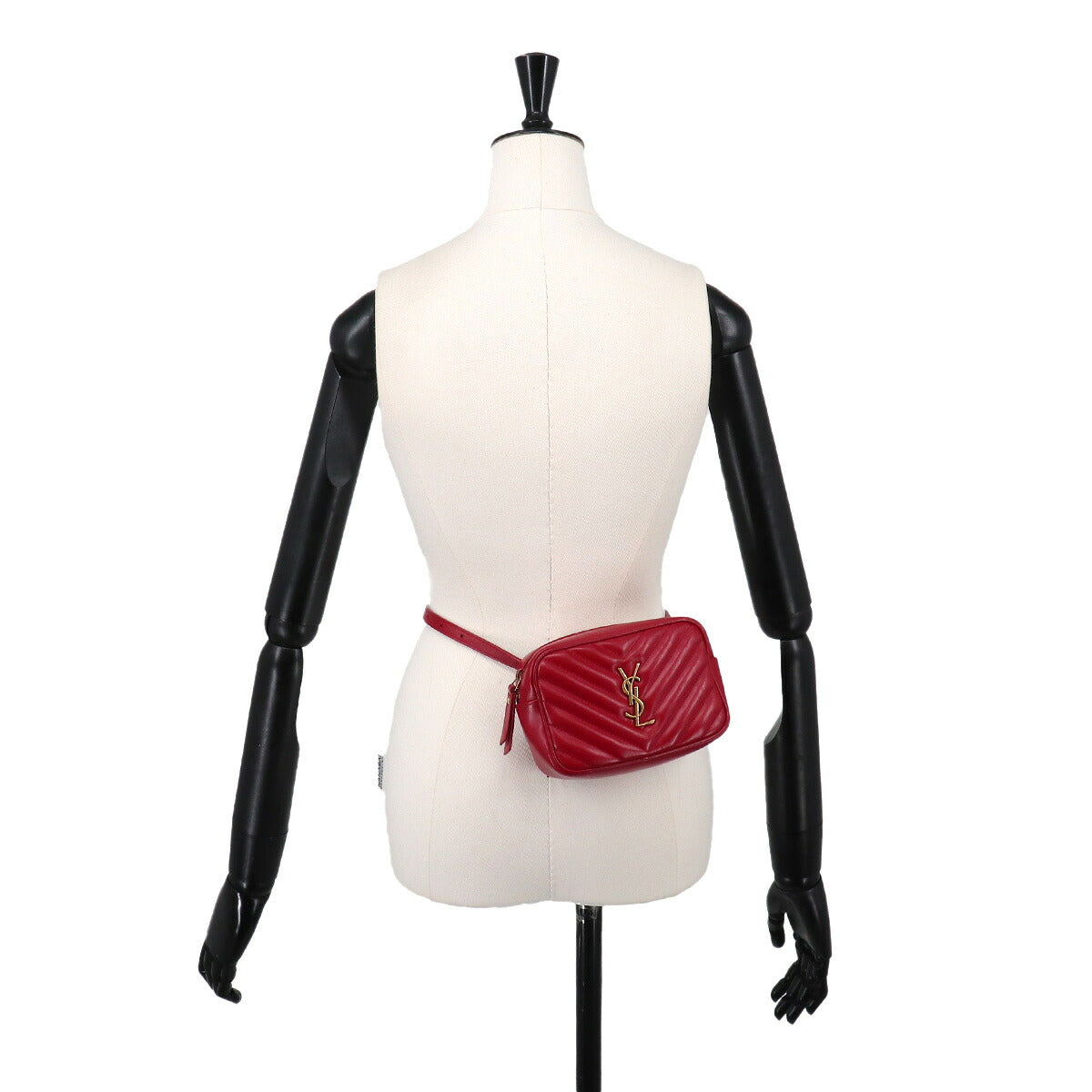 Lou Belt Bag Waist Pouch Leather Red 534817