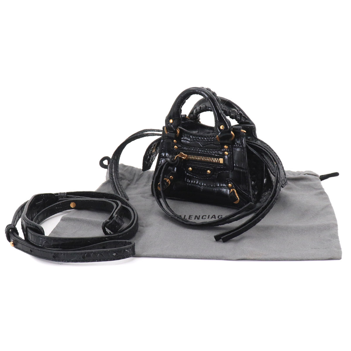 Classic Super Nano City 2way Hand Shoulder Bag 669537 Black