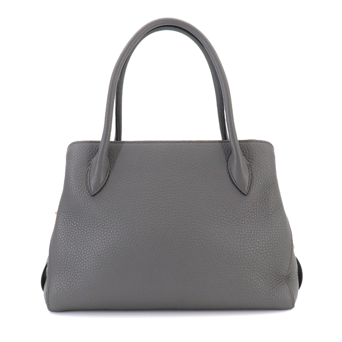 2way Hand Shoulder Bag Leather gray Purse