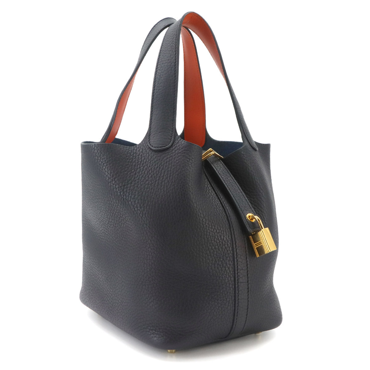 Picotin Lock Eclat PM Hand Bag Traurillon Clemence Blue Indigo