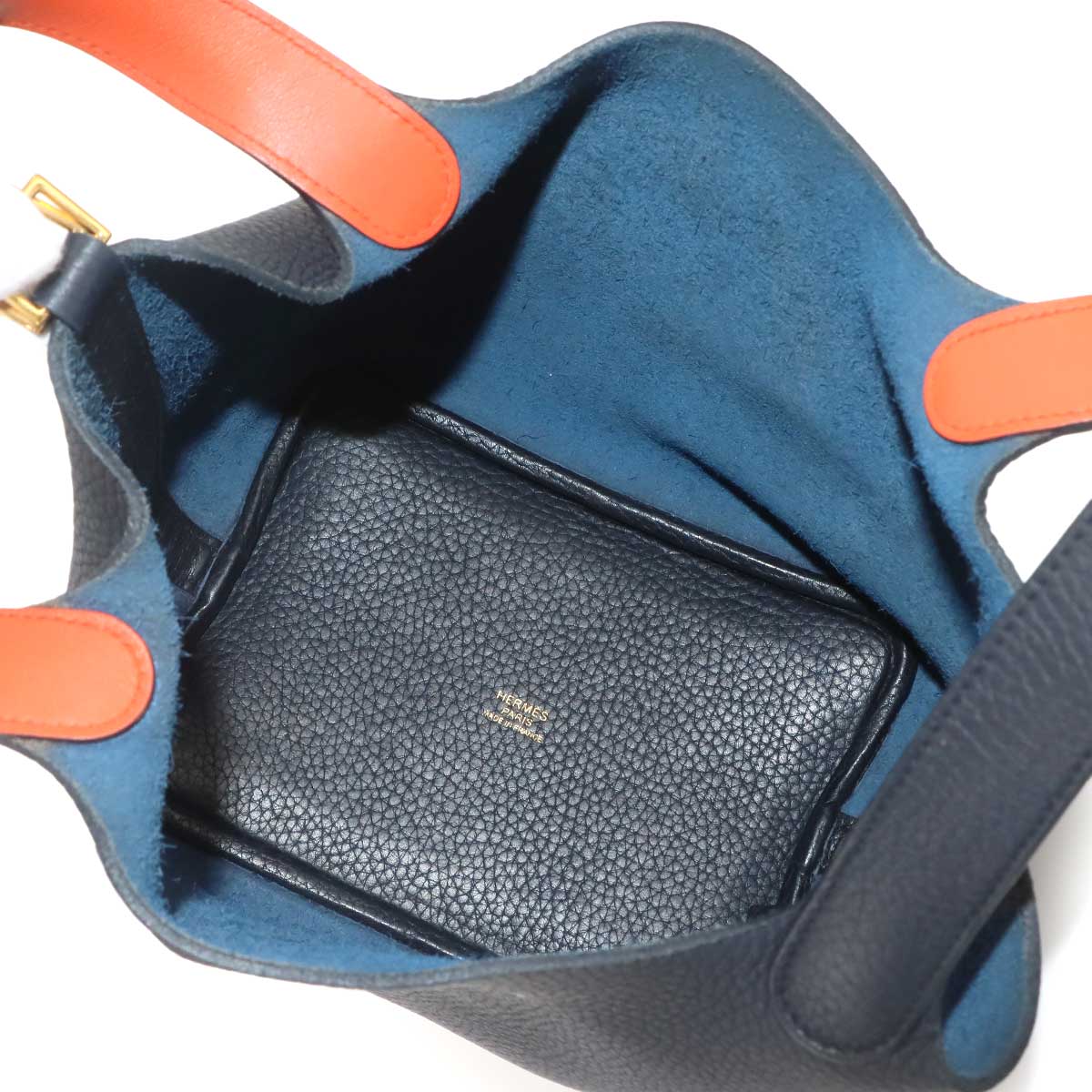 Picotin Lock Eclat PM Hand Bag Traurillon Clemence Blue Indigo