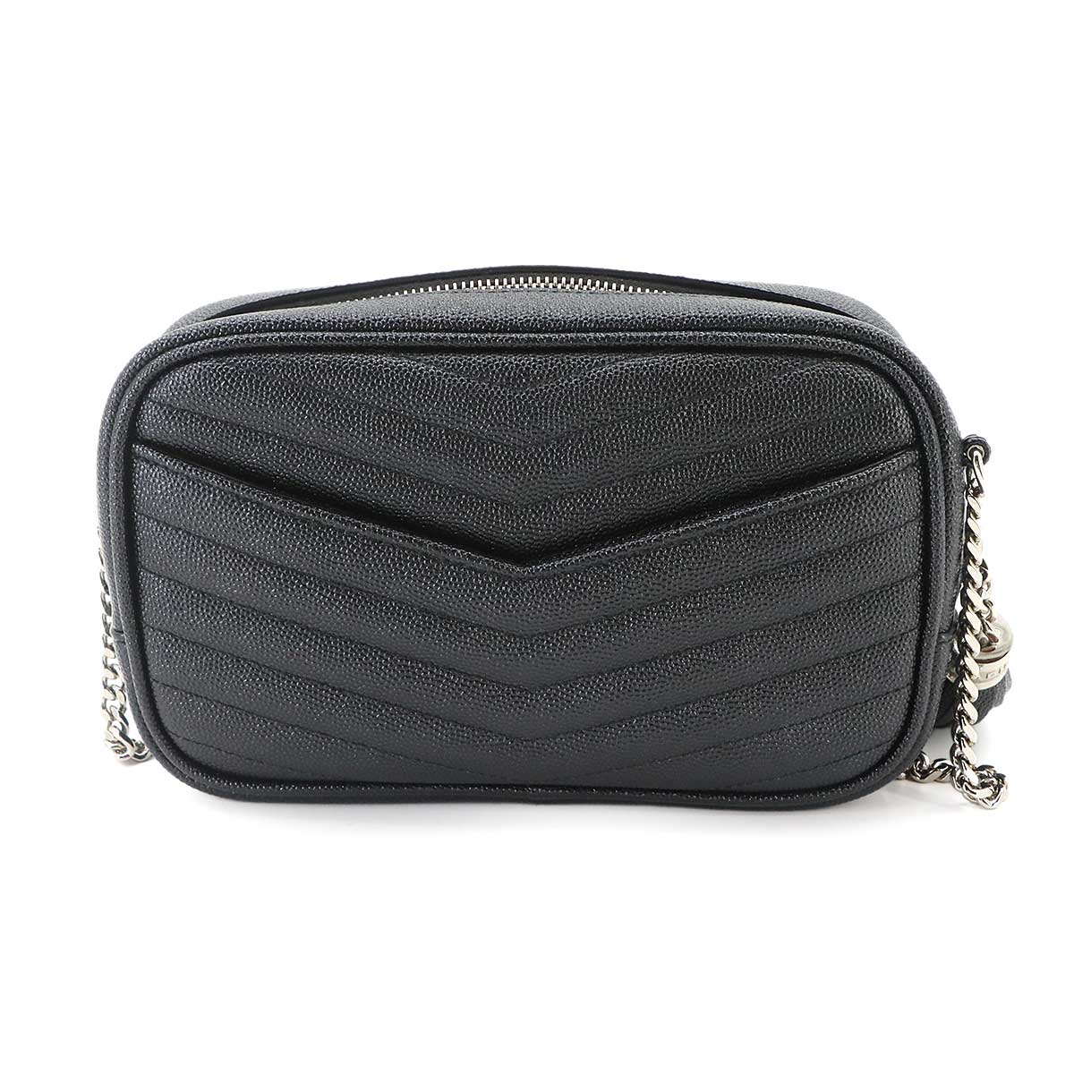 Lou Mini Chain Shoulder Bag Leather Black 612579