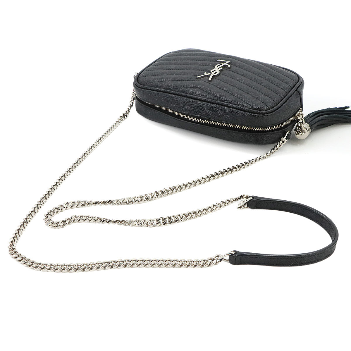 Lou Mini Chain Shoulder Bag Leather Black 612579