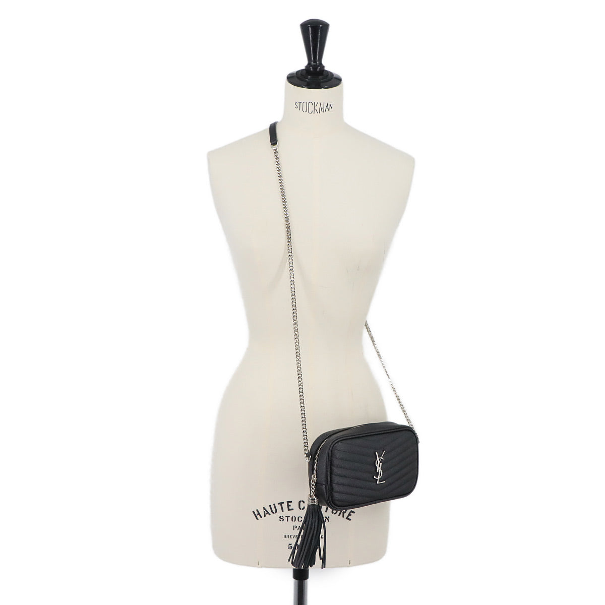 Lou Mini Chain Shoulder Bag Leather Black 612579