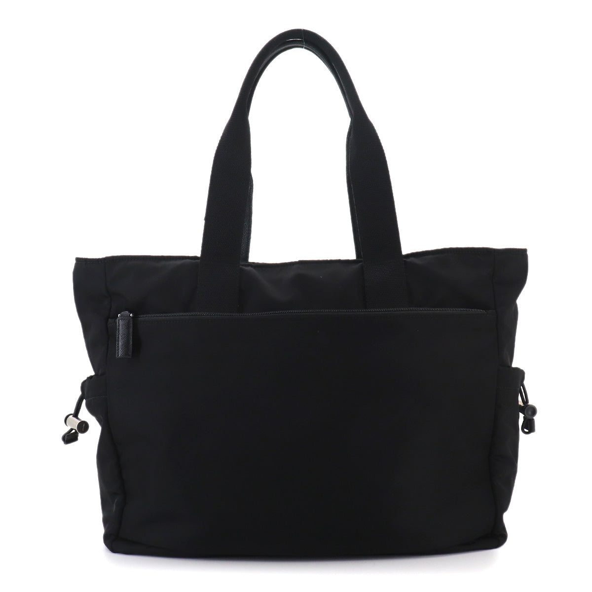 Tote Bag Nylon Saffiano Leather Nero Black
