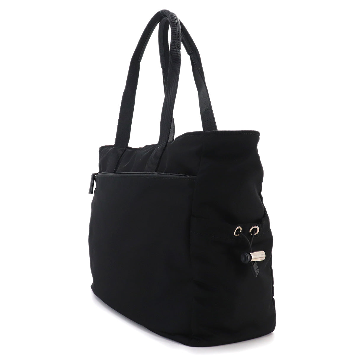 Tote Bag Nylon Saffiano Leather Nero Black