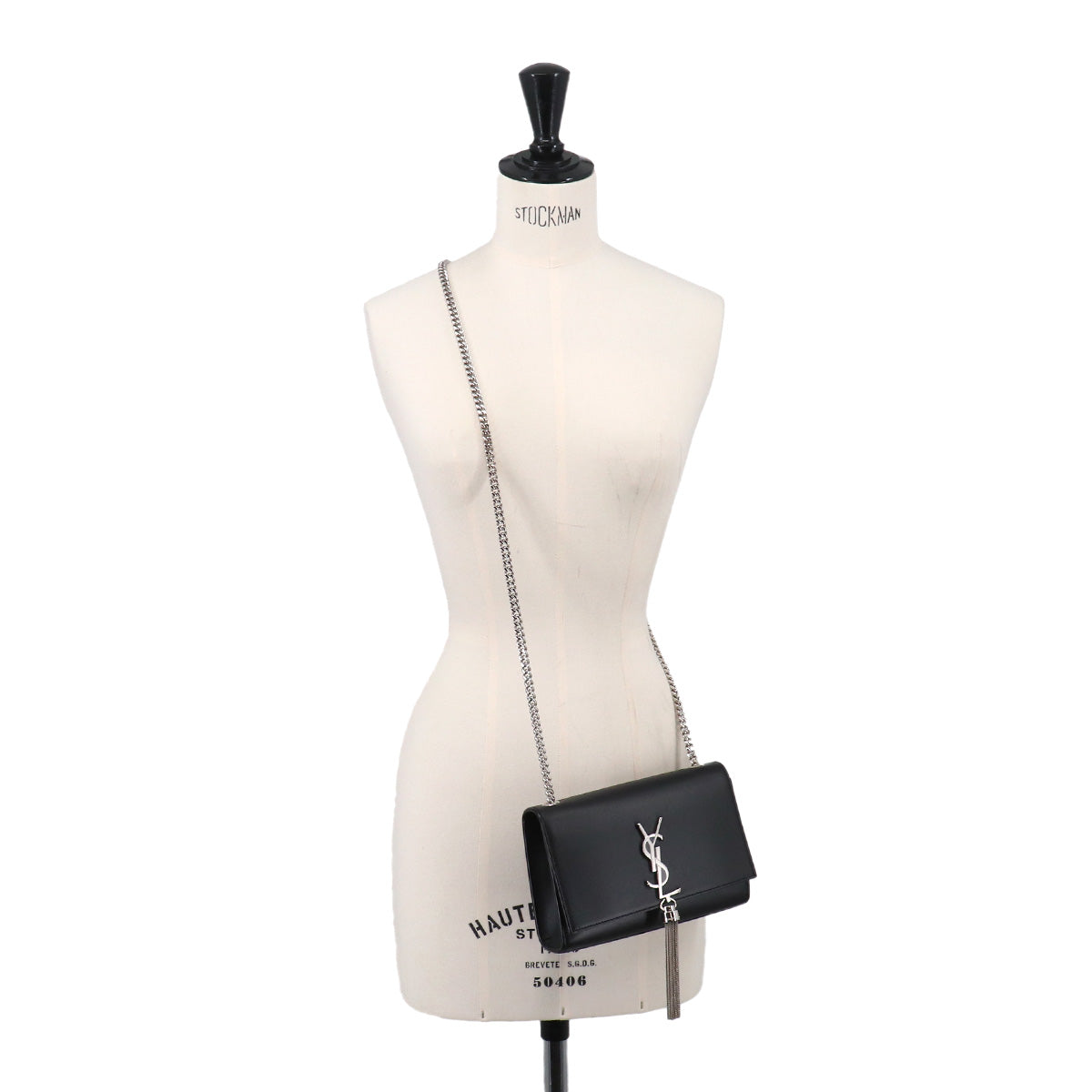 Kate Small Chain Shoulder Bag Leather Black 474366