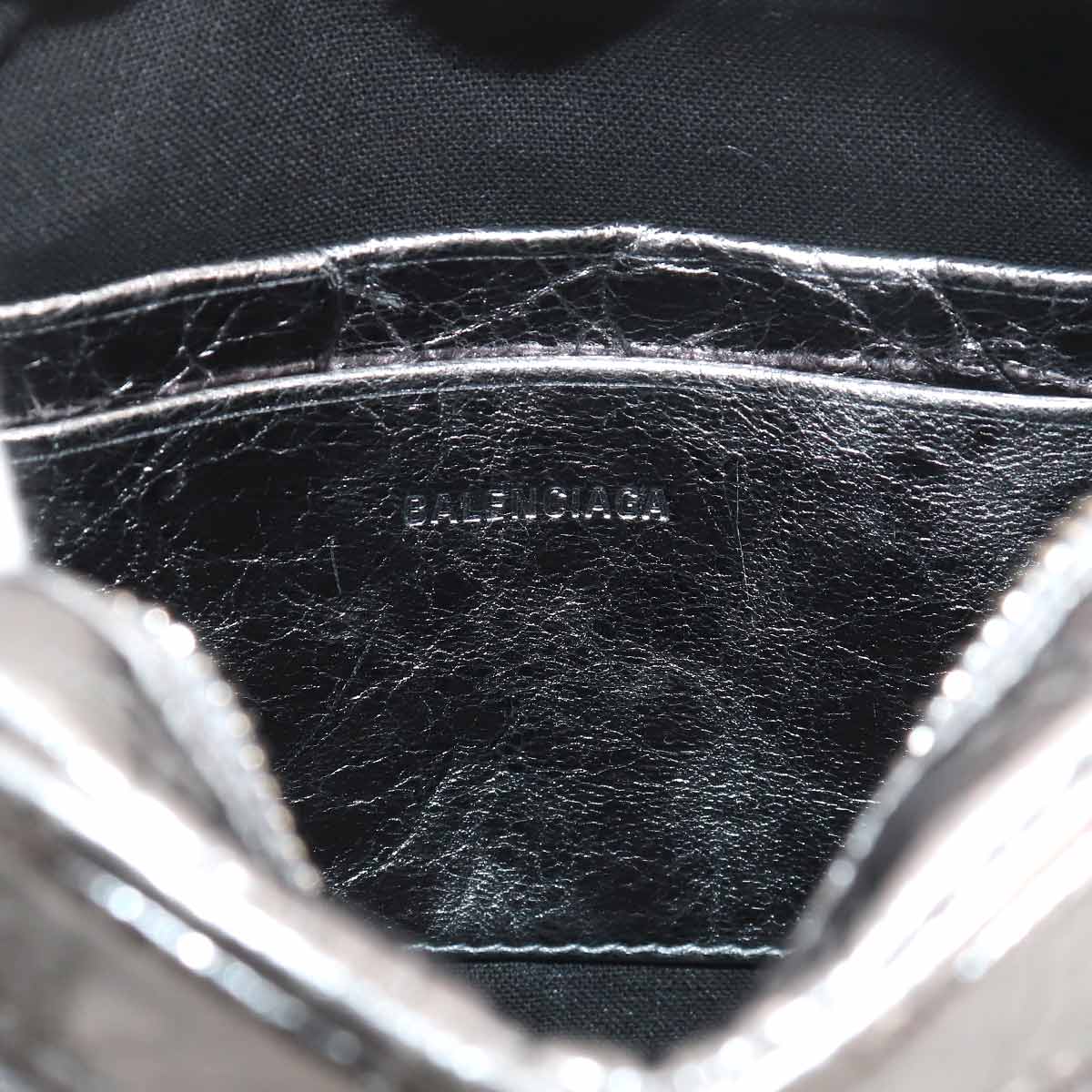 Le Cagole Heart Mini Shoulder Bag Metallic Silver 722781