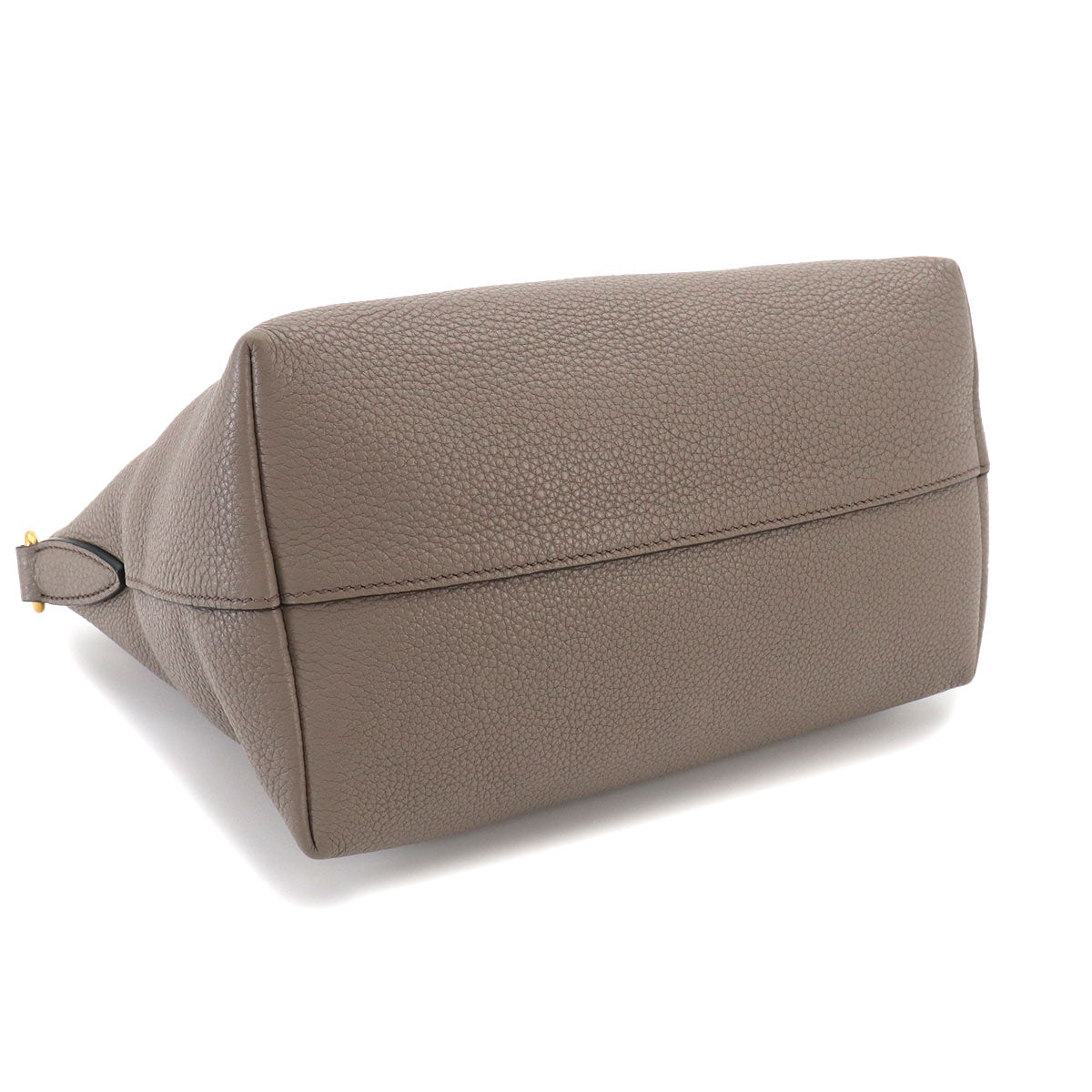 2way Hand Shoulder Bag Leather Gray 1BA111 Purse