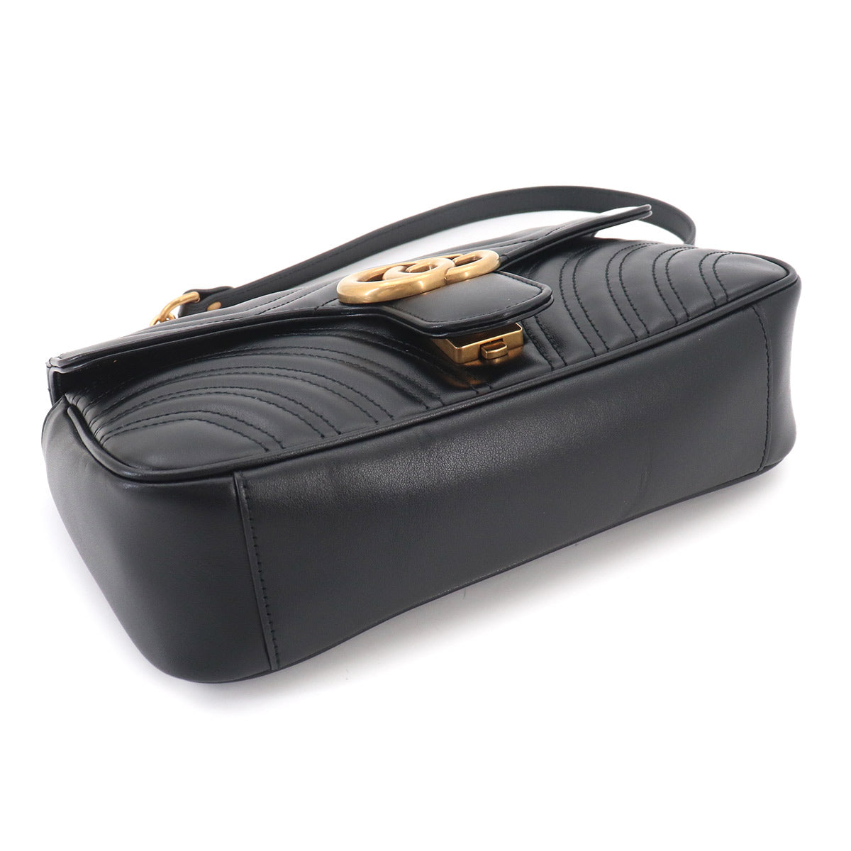 GG Marmont Shoulder Bag Leather Black 443497 Purse