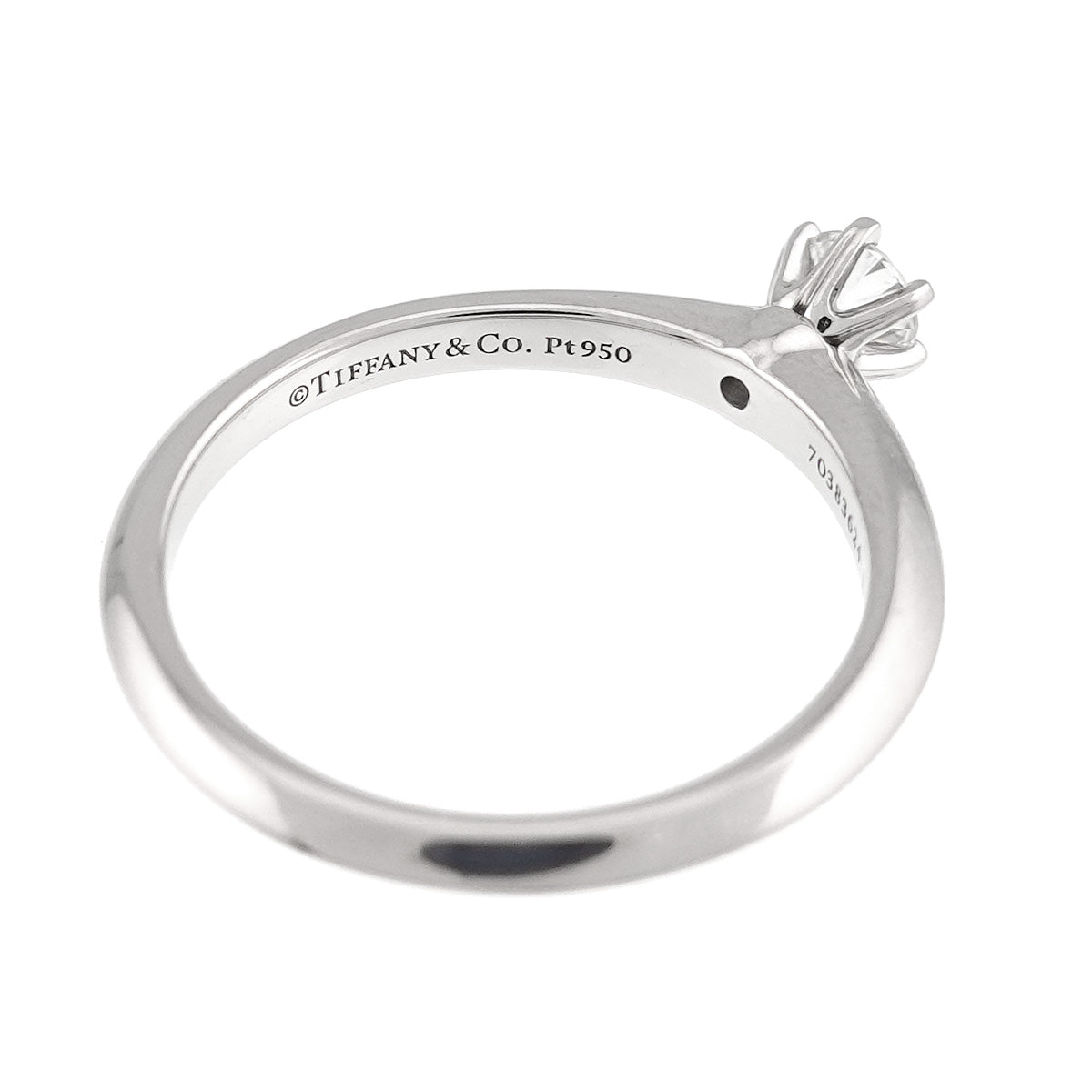 Diamond 0.22ct H/VVS1/3EX Ring Pt Platinum Size6(US)