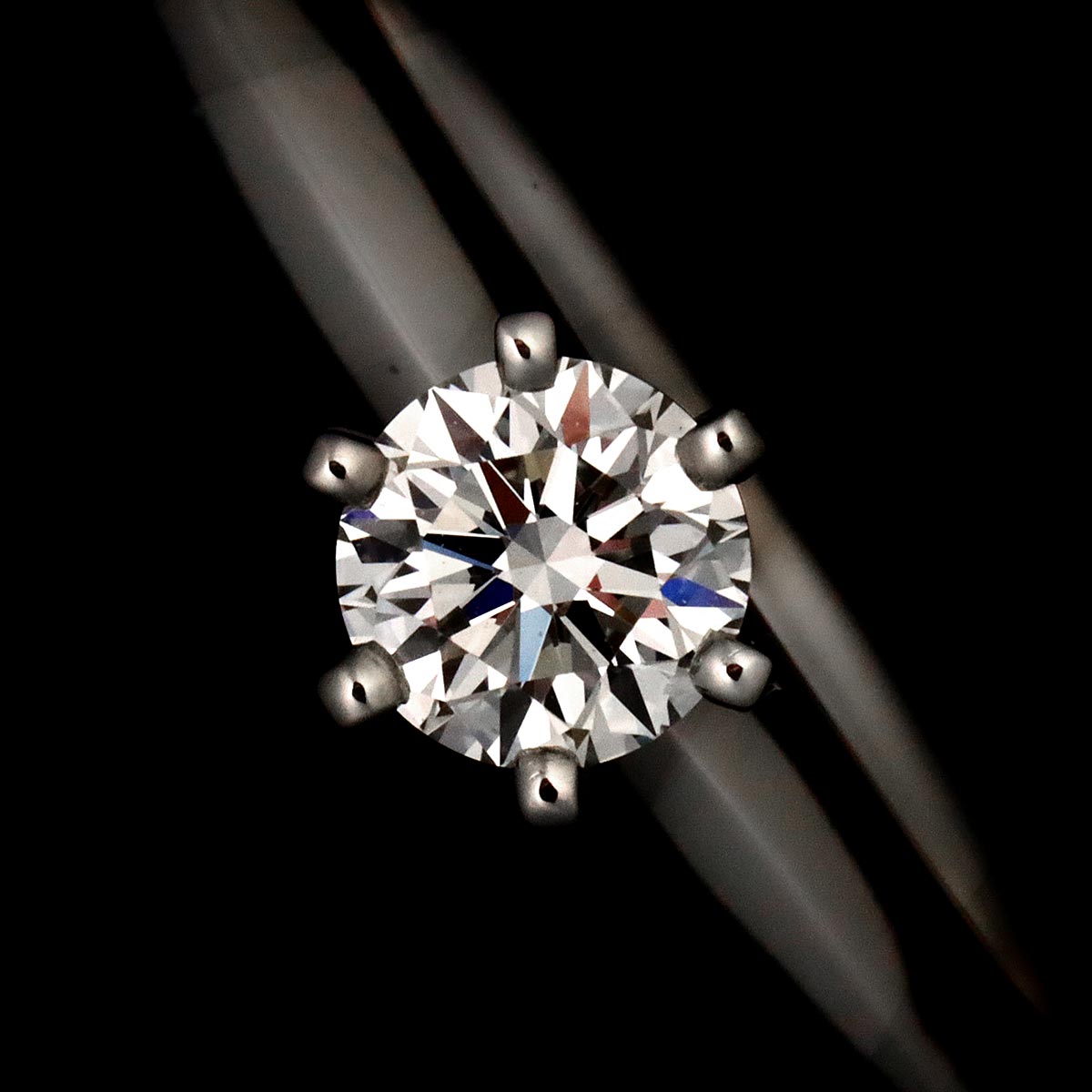 Diamond 0.22ct H/VVS1/3EX Ring Pt Platinum Size6(US)