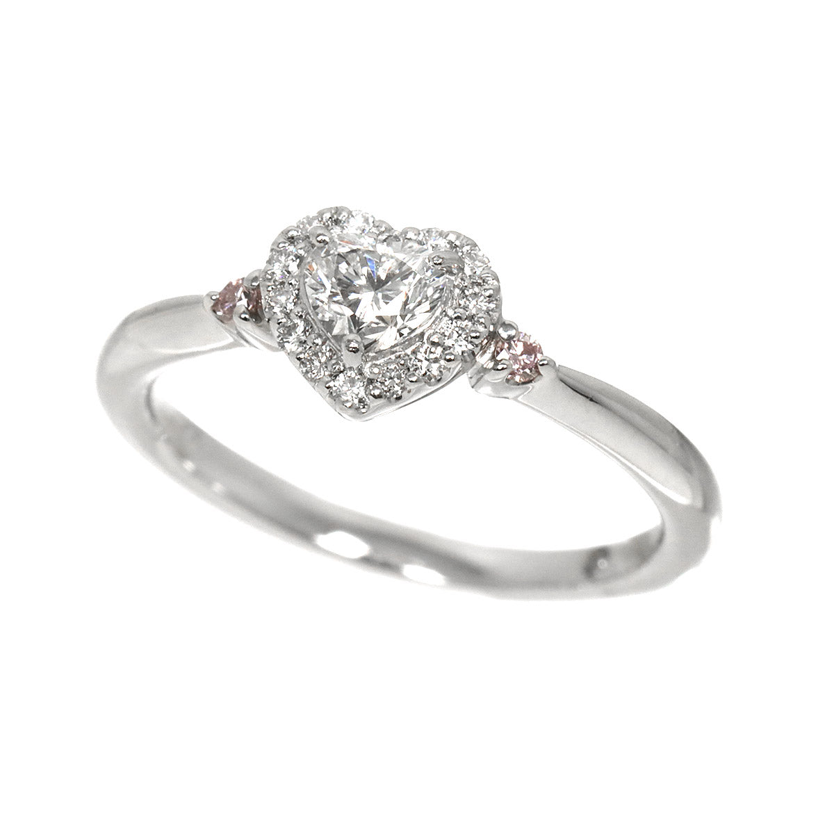 Diamond 0.219ct F/VS2 Sapphire Ring Pt Platinum Size4(US)