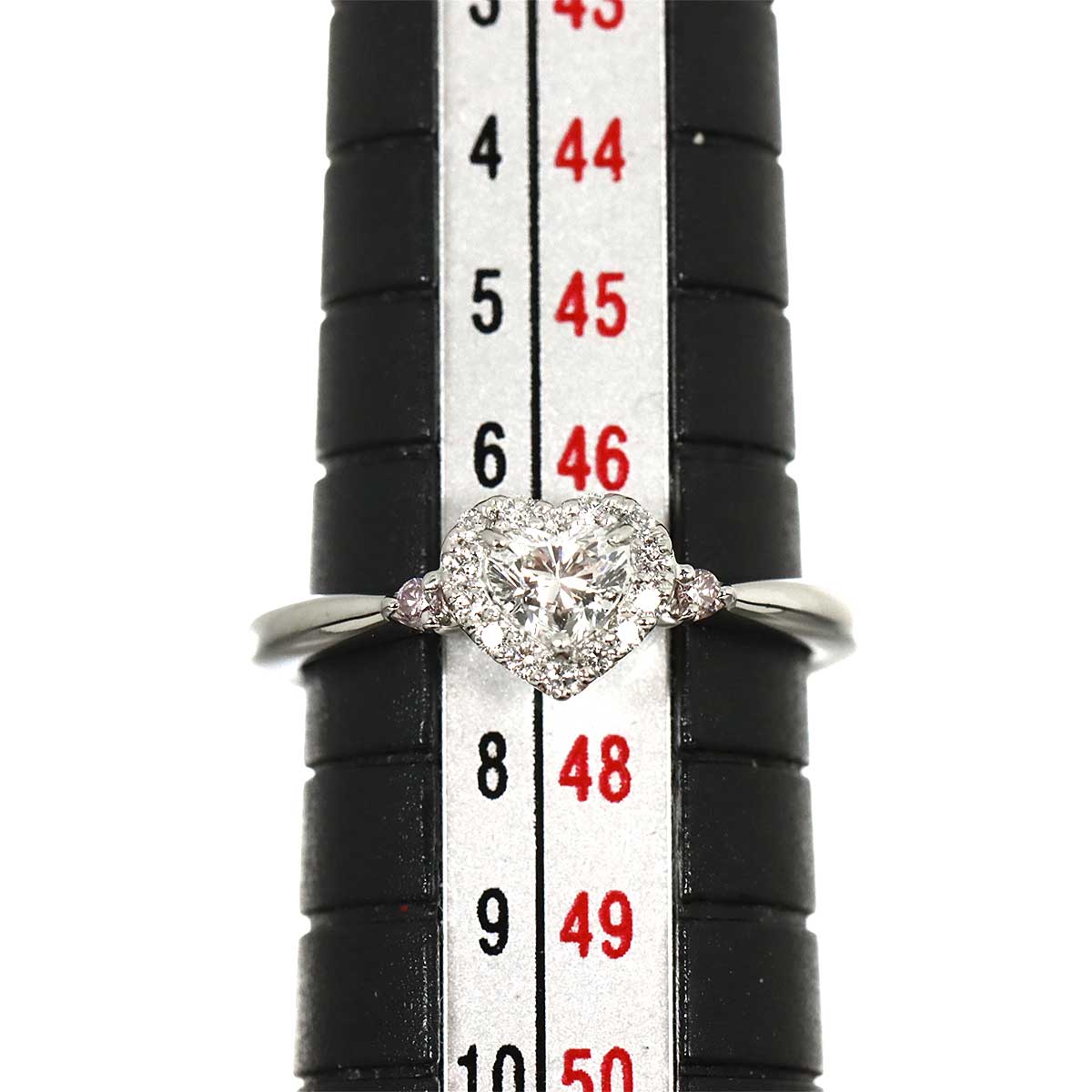 Diamond 0.219ct F/VS2 Sapphire Ring Pt Platinum Size4(US)