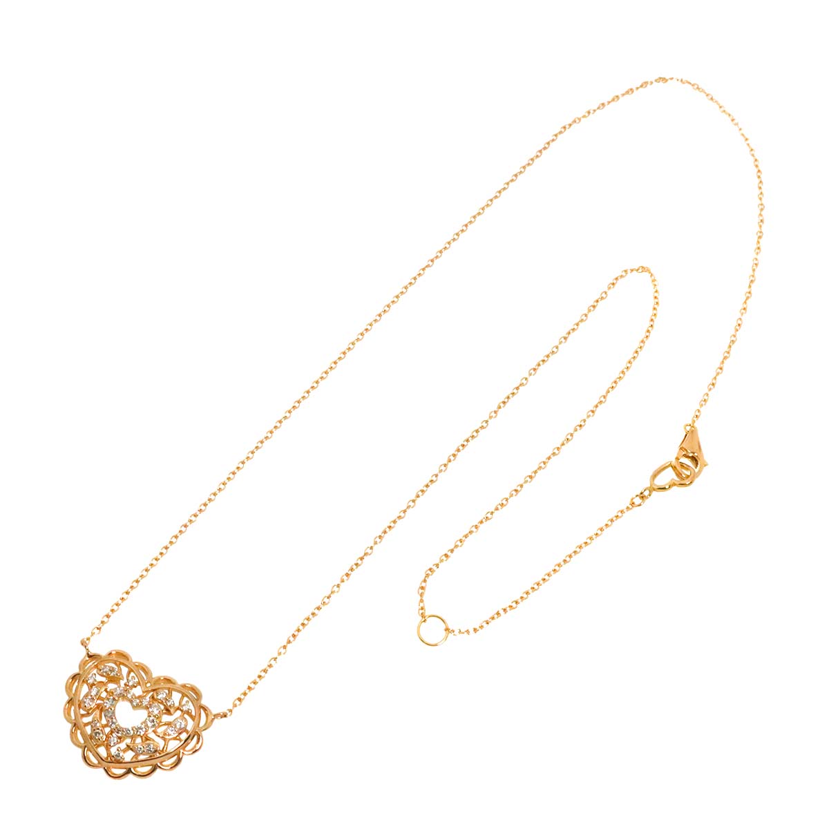 Diamond 0.18ct Necklace 18K Pink Gold 750