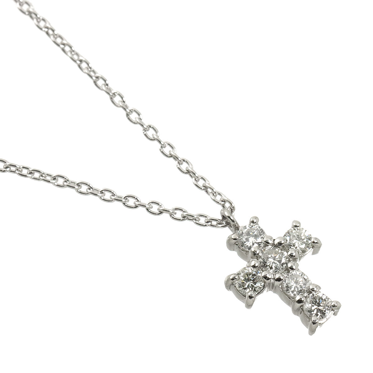 Cross Diamond 0.18ct Necklace Platinum