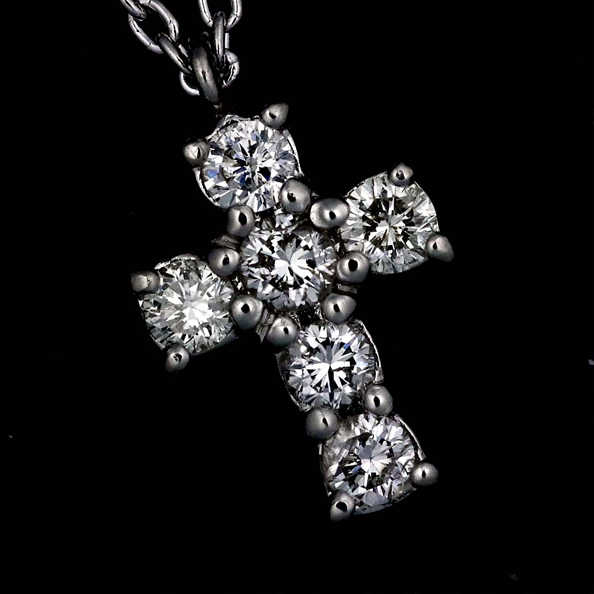 Cross Diamond 0.18ct Necklace Platinum