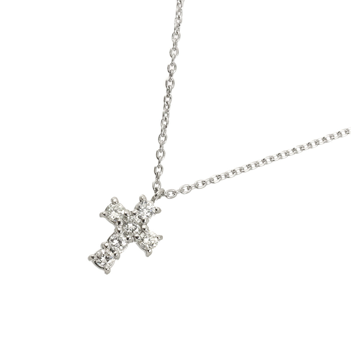 Cross Diamond 0.18ct Necklace Platinum