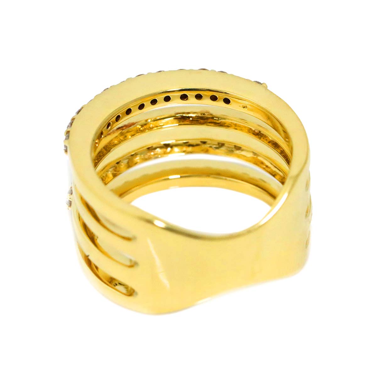 Diamond 0.55ct Ring 18K YG Yellow Gold 750 Size5.75-6(US)