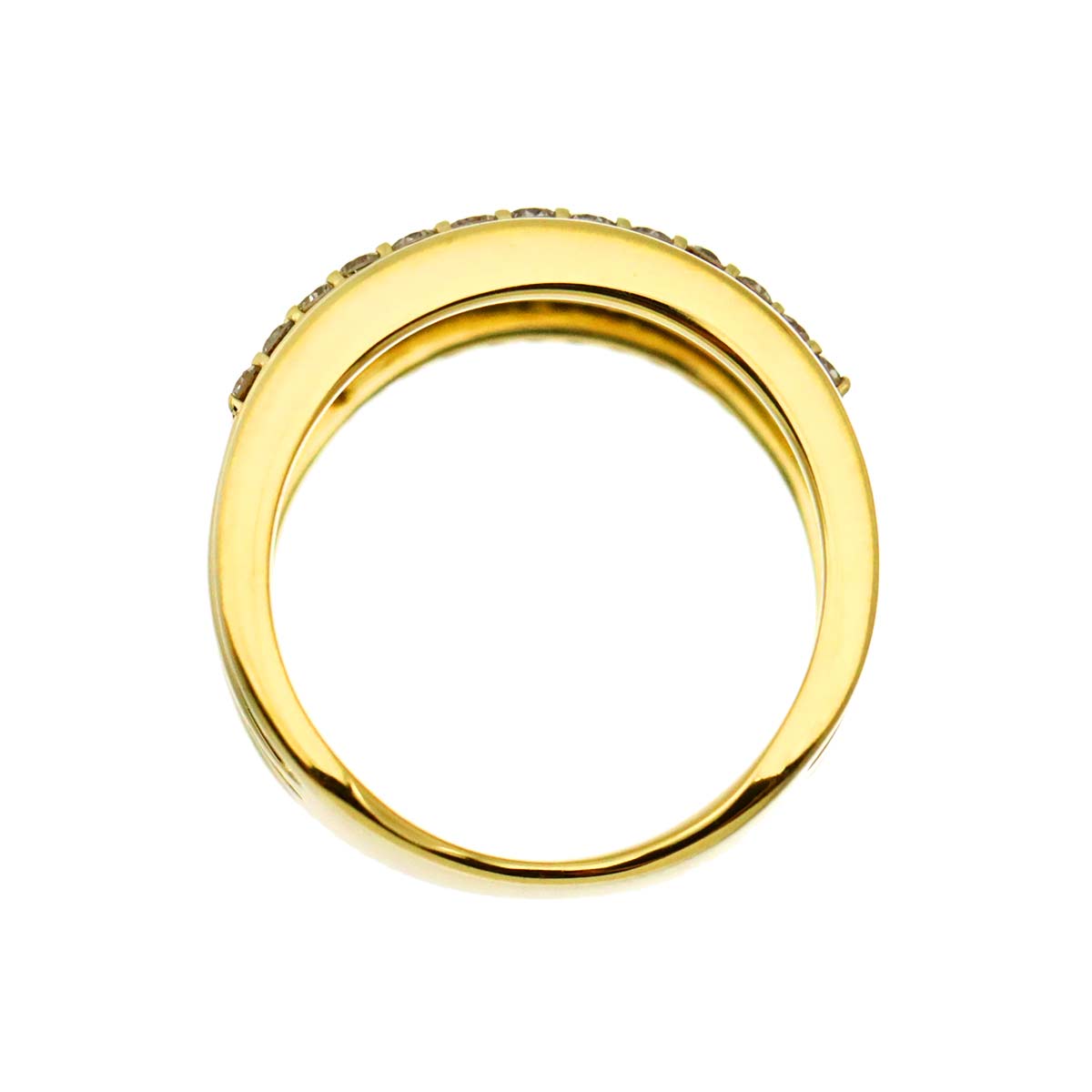 Diamond 0.55ct Ring 18K YG Yellow Gold 750 Size5.75-6(US)