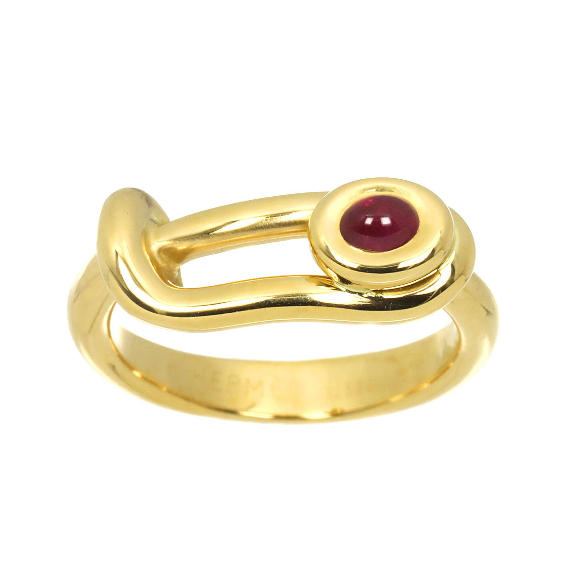 Ruby Ring 18K Yellow Gold 750 Size51 5.5-5.75(US)